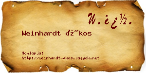 Weinhardt Ákos névjegykártya