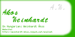 akos weinhardt business card
