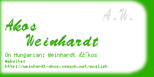 akos weinhardt business card